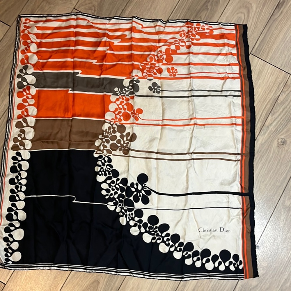 Authentic Christian Dior silk scarf